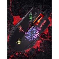 A4Tech Bloody A60 Gaming Mouse - RGB Neon LED, 6200 CPI, 8 Macro Keys, X'Glide Metal Boot, 1000 Hz Adjustable?0.2 ms Response