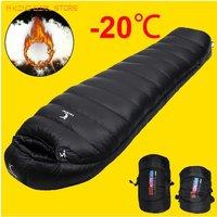 Outdoor Camping White Duck Down Sleeping Bag Ultralight Winter Autumn Adult Sleeping Bag Suitable