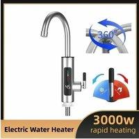 Electric Water Heater 3000W 220V 2 in 1 Kitchen Faucet Tankless Water Heater Tap Flowing Stainless Steel Electric Faucet Shower