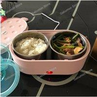 Electric Lunch Box USB Bento Food Heater Container Car Home Office Travel Portable Warmer Stainless Steel Heating Rice Cooker
