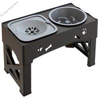 3 In 1 Pet Feeder Slow Feed Bowls Double Bowls Foldable With 5 Adjustable Height Suitable For Pets Of Different Heights