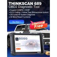 Lifetime Free Update THINKCAR THINKSCAN 689 OBD2 Scanner Full System Diagnosis CANFD/DOIP ECU Coding Bidirecional 34 Reset