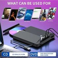 7-in-1 USB 3.0 Type-c External DVD RW CD Drive Burner Reader Player Optical Drive External For PC