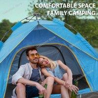 2025 Camping Automatic Tent One Touch Double Camping Tent Waterproof Roof Top Tents 3-4 Person
