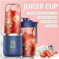 6 Blade Portable Juicer USB Rechargeable Juicer Stainless Steel Blade Cup Juicer Fruit Automatic