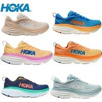 Original Hoka Bondi 8 Sport Running Shoes Breathable Anti Slip Cushioning Road Runs Shoes Men Sport