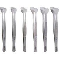 1Piece Wafer Tweezers Wide Mouth Stainless Steel Tweezers For Pick Up Electronic Components Wafer Piece