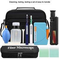 12Pcs/Set Fiber cleaning tools Fiber Cleaning Kit Network Testing Tool with 400X Fiber Inspection