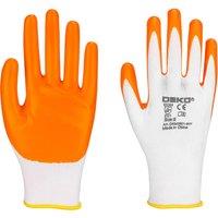 DEKO 12 Pairs of PU Palm Coating Work Gloves Safety Protective Gloves Protection Garden Gloves for