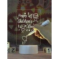 Transparent Luminous LED Night Lights USB Luminous Acrylic Night Light Erasable Write Message Board Calendar Desktop Ornaments