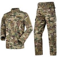 Men 2025 Newmulti-Color Camouflage Jacket+Pants Set Outdoor Hunting Real Person CS Jungle Combat Plus Size Tactics Clothing XXXL