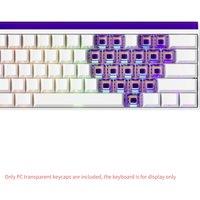 21pcs PC Transparent Keycap Set Cherry Profile Crystal Translucent Love Shape Decoration Keycaps for MX Mechanical Keyboard