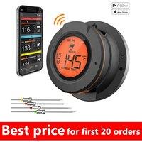 2025 Upgrade Outdoor Digital Wireless Bluetooth Dome Cooking Food Meat Thermometer For BBQ Charcoal Grill And Oven Smoker