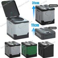 Portable Folding Toilet for Outdoor Camping Potty for Adults Kids Cover Design Seat Toilet Reusable