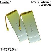 3.7V polymer lithium battery long strip battery for tablet computers and medical products 3555140 3500MAH 140*55*3.5mm