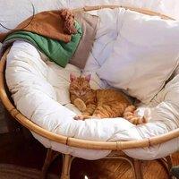 2024 New Swing Hanging Basket Seat Round Filling Cushion Rattan Chair Pad Garden Basket Indoor Outdoor Relax Sofa Cushion