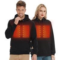 Women USB Heating Hoodies men Vintage Gothic Heated Jacket Long Sleeve Streetwear Loose Coats