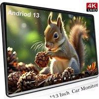 13.3 inch Car Headrest Monitor Android 13 Tablet PC UHD 1080P WIFI/Bluetooth/USB/HDMI/Airplay MP5 Andriod APP Movie Video Player