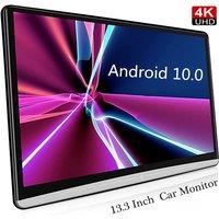 2025 Car Headrest Monitor 13.3 IPS Tablet PC 4K Android 13 HD 1080P WIFI/Bluetooth/HDMI/FM/Mirror Link/Miracas APP Video Player