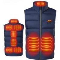 9 Areas Heated Vest Jacket USB Men Winter Electrically Heated Thermal Waistcoat for Hunting Hiking