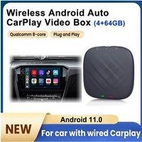CarlinKit Android 11 Plus Wireless Android Auto & Apple CarPlay Mini Ai Box Netflix TV Box Qualcomm 6125 For OEM Wired CarPlay