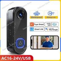 Video Doorbell WiFi Wireless Outdoor 1080P Phone Door Bell Camera USB Power Security Video