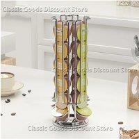 Coffee Capsule Display Rack Rotatable Storage Stand 24-Cup Storage Rack Anti-Slip Bottom for Dolce Gusto Capsules Coffee Tools