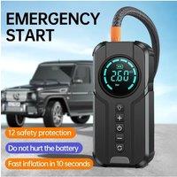 4 In 1 Car Jump Starter Air Pump Power Bank Lighting 1000A Portable Air Compressor Car Battery Starting Power Auto Tyre Inflator