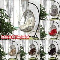 Round Hanging Egg Hammock Chair, Swing Seat Cushion, Thick Nest, Back for Indoor and Outdoor Patio