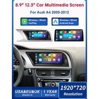 8.9 Inch 12.3'' Touch Display Multimedia Player Andriod Auto Link For Audi A4 S4 B8 2008-2012 GPS