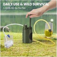 Outdoor Water Purifier Pump 3-Stage Water Filter 0.01 Micron Emergency Portable Water Filtered for