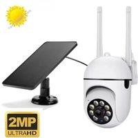 Solar Camera Wifi IP Camera Outdoor Wired Security Surveillance Smart home 100W AI Human Tracking Two Way Audio Night Color Cam