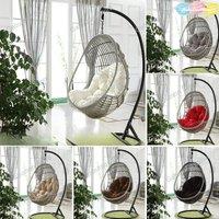 Round Hanging Egg Hammock Chair, Swing Seat Cushion, Thick Nest, Back for Indoor and Outdoor Patio