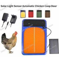 Automatic Chicken Coop Door with Solar Light Sensor Upgrad Waterproof Chicken Coop Door Easy Install Electric Poultry House Door