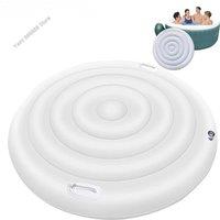 140/165cm Diameter jacuzzi Inflatable Energy Saving Round Hot Tub Lid Outdoor Spa Pool Windproof Rain Overflow Thermal Cover