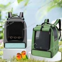 Parrot Backpack Bird Carry Cage Carriers Bag Pet Bird Breathable Double-shoulder Backpack Outgoing Travel Cage