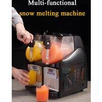 Double Slot Snow Melting Machine Automatic Snow Mud Maker Ice Beverage Cold Drink Machine Slush Ice Machines 2L