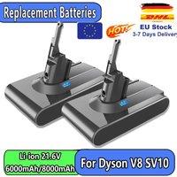 21.6V 12800mAh Replacement Battery for Dyson Battery SV10 V8 Animal Cordless Fluffy Motorhead Stick Handhold Vacuum Cleaner