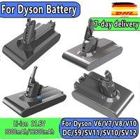 12.8Ah Replacement battery for Dyson V6 V7 V8 V10 Series SV12 DC62 SV11 sv10 Handheld Vacuum Cleaner Spare Batterie