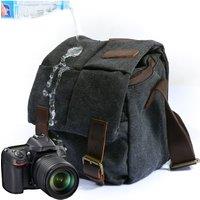 Vintage Canvas Photography Shoulder Bag Sling SLR Camera Carrying Case Small Travel Bags for Nikon