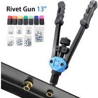 Manual 13-inch Mini Rivet Gun Double Handle Rivet Gun Core Drawing Interchangeable Head Small Rivet Gun Set