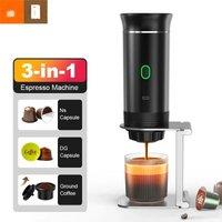 Coffee Machine Wireless Electric Portable Espresso Coffee Machine Maker 3-in-1 Capsule Powder Travel Coffee Maker