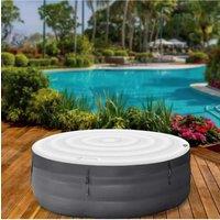 145 Cm Diameter Jacuzzi Inflatable Cover Energy Saving Round Hot Tub Lid Outdoor Spa Pool Windproof