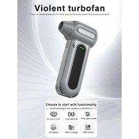 High-Speed Violent Turbo Fan 180W High-Power Car Dust Blower with 8000 Mah Rechargeable Battery, Multi-Functional Portable Turbo Camping Fan, Brushless Motor Turbo Fan Best Holiday Birthday Gifts for