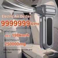 Electric Dust Blower-9999999Rph,8000Mah Rechargeable Brushless Motor Durable Blower,3-Speed Adjustable Dust Blower for Computer,Keyboard,Outdoor,House and Car,Best Gift for Friends