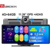 2025 Car Dash Recorder 10.26" IPS GPS Navigation 4G+64G ROM CarPlay Android 13 DVR Cam 4G WiFi ADAS Dash Camera Video Recorder
