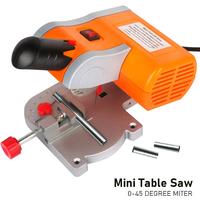 45 Degree Electric Cutting Machine Mini Cutting Saw Bench Cut-off Saw Table Saw DIY Tool for Cutting Wood Plastic Copper