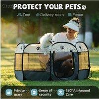 Portable Foldable Pet Tent Kennel Octagonal Fence Puppy Shelter Easy To Use Outdoor Easy Operation Large Dog Cages Cat Fences