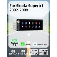 Wireless Carplay Autoradio 6.86" 1Din Radio Android Car Multimedia for Skoda Superb 1 I 2002-2008 Stereo Head Unit GPS Autoradio