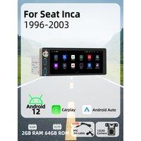 Wireless Carplay Autoradio 6.86" 1Din Radio Android Car Multimedia for Seat Inca 1996-2003 Stereo Head Unit GPS Wifi Autoradio